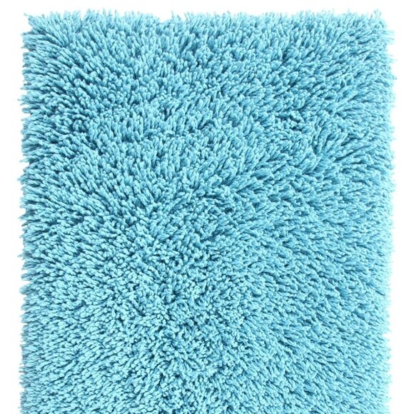 Knightsbridge Melbourne 220 GSF Non Skid Back Bath Rug Aqua Marine Blue 24 x 40 - Picture 1 of 8